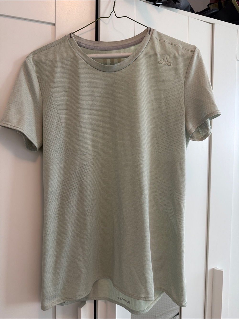 adidas Women’s Sage Green Short Sleeve Performance Tee